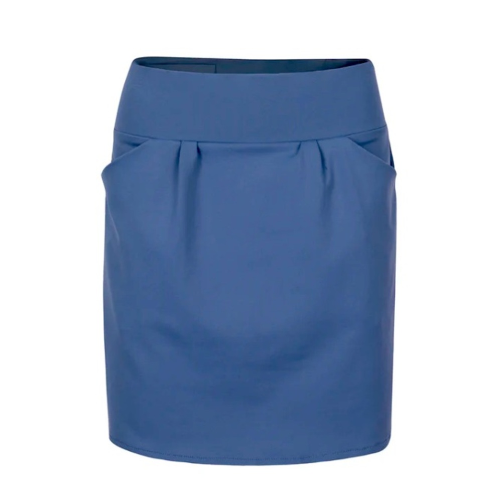 Heather grey medium tennis skort sporty blue pockets spring stretchy preppy
